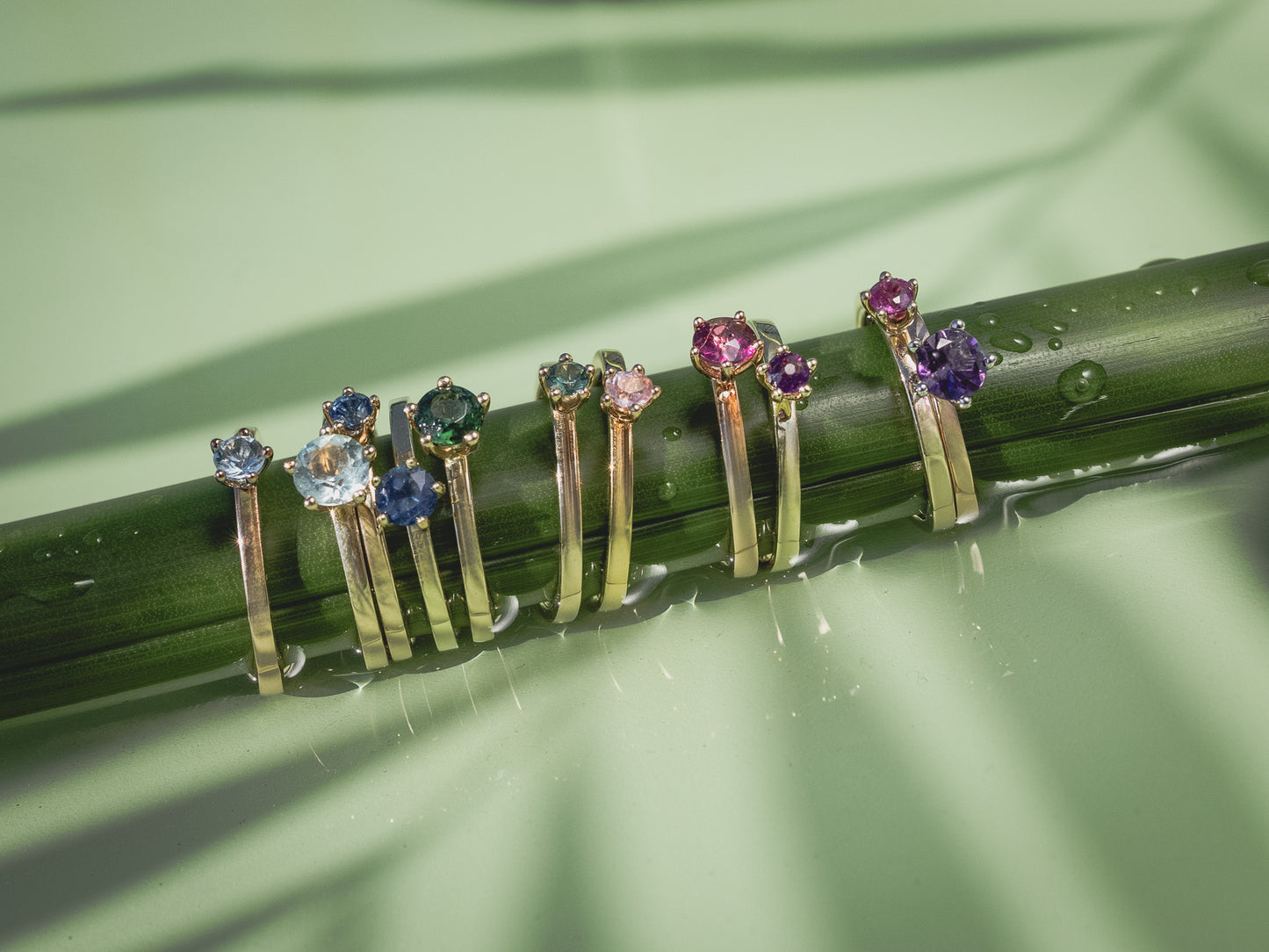 PETITE Ring- antiker Amethyst 14k Rosé-oder Gelbgold