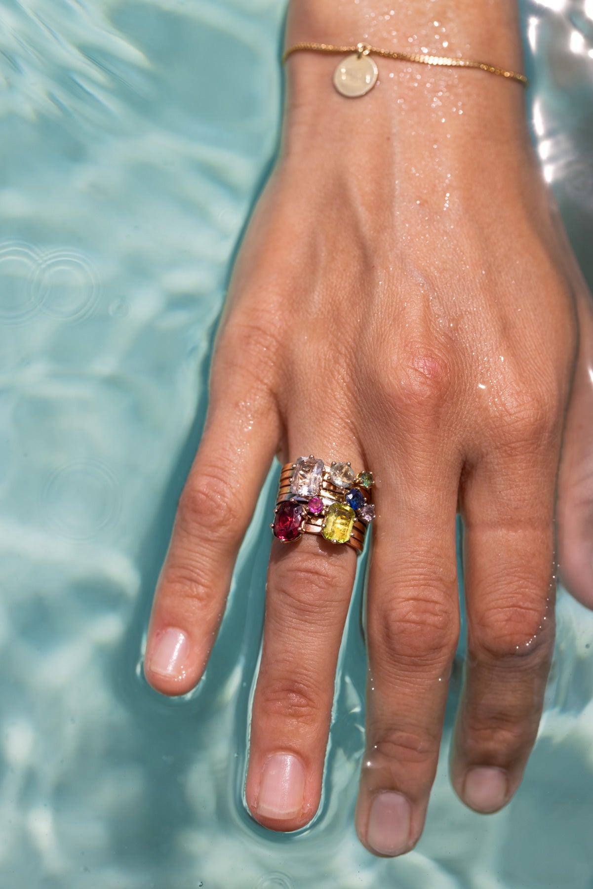 PETITE Ring - antiker Turmalin 14k Gelb- oder Roségold